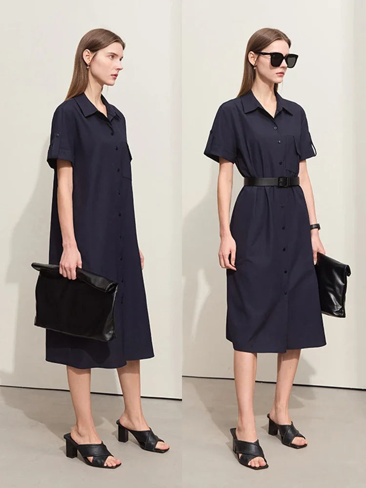 Minimalist Linen Shirt &amp; Casual Shorts Summer Set