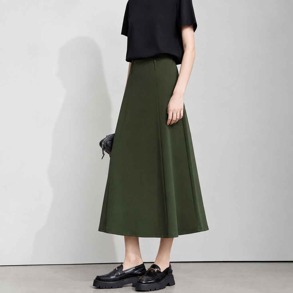 Minimalist Knitted Cotton Autumn Skirt for Work &amp; Vacation